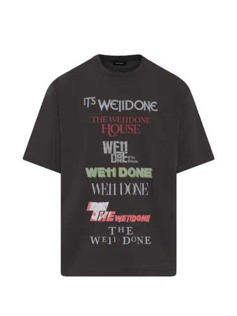 We11done graphic-logo T-shirt Grey WDTT225758UGY
