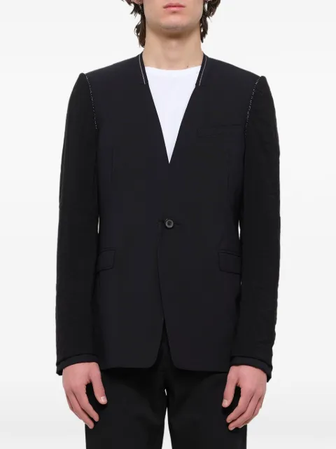 Lanvin inside-out collarless jacket Blue RMJA0134