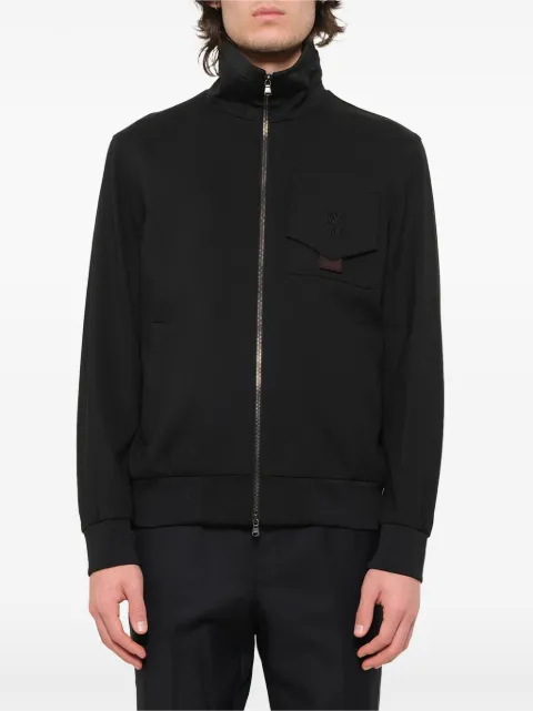 Wooyoungmi logo-embroidered track jacket Black W193TR02731B