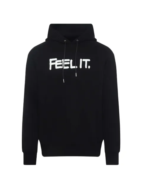 sacai Eric Haze slogan-print hoodie Black 210305S001