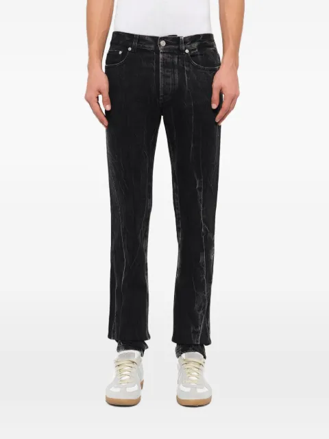 Givenchy lightning-bolt-embroidery jeans Black BM503T5038002