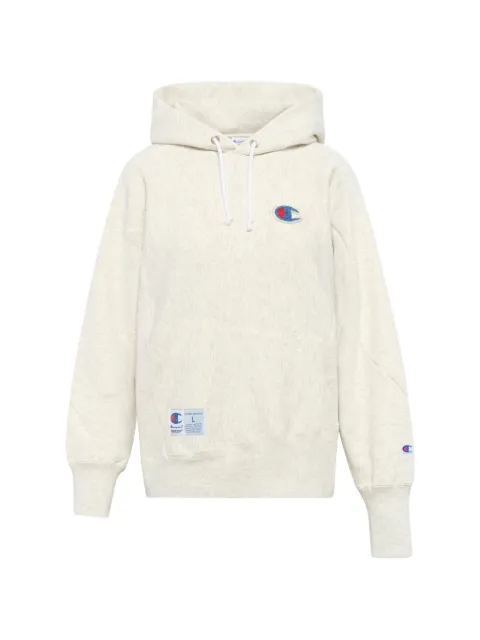 Undercover logo-patch drawstring hoodie Neutrals UC2E1806OA