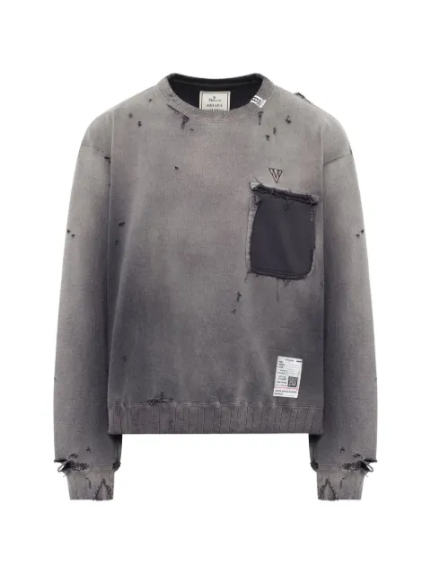 Maison MIHARA YASUHIRO sun-faded distressed sweater Grey J16PO722BK