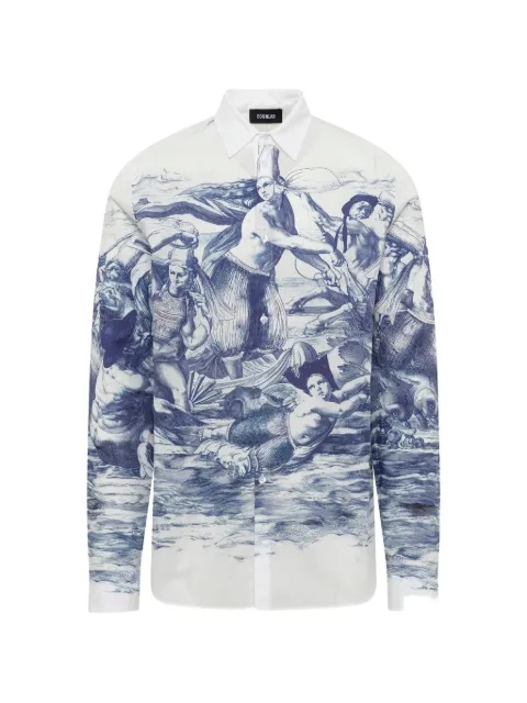 EGONlab. Breizh-print long-sleeve shirt White SS26SH