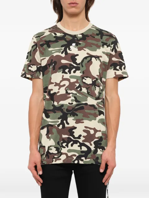 Mastermind Japan camouflage-print logo-print T-shirt Neutrals TS039016C