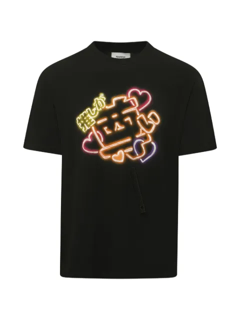 Doublet neon-paint T-shirt Black 25SS81CS393JP