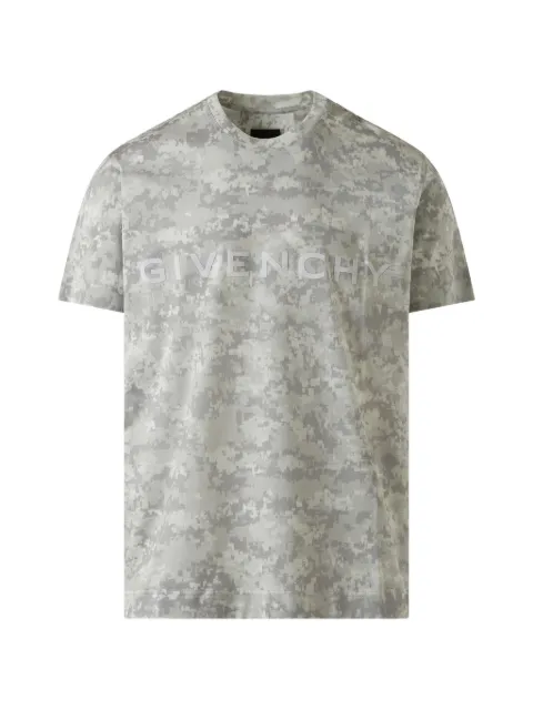 Givenchy logo camo-print t-shirt Grey BM716R3YBD