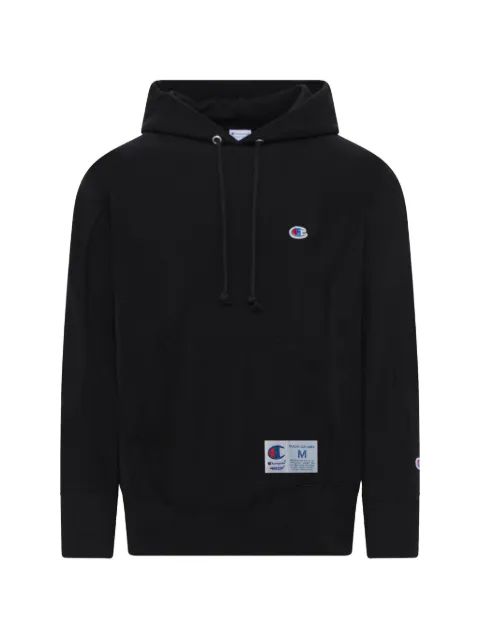 Undercover x UC logo-patch drawstring hoodie Black UC1F4802BK