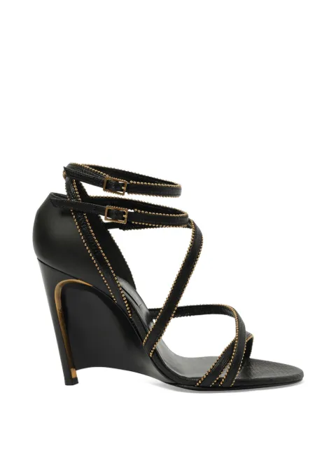Lanvin bead-embellished wedge pumps Black SHCE2CSIGA