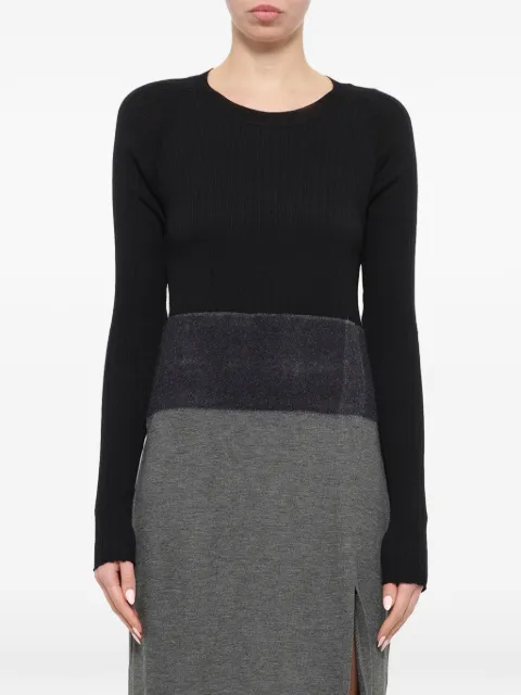 Neil Barrett ribbed side-slit midi dress Black PNVE47G