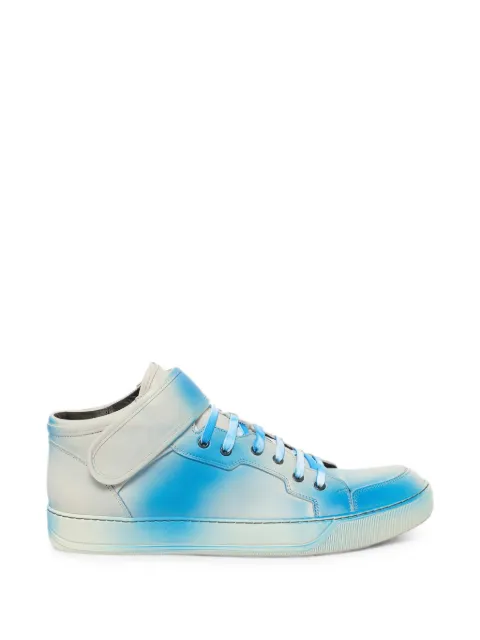 Lanvin Midtop touch-strap lace-up sneakers Blue SKDBL2FERGH16