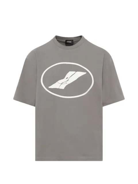 We11done round-neck logo-detail T-shirt Grey WDTT122832UGY