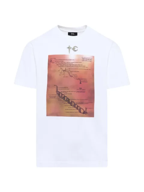 THUG CLUB Fashion Hell graphic-print T-shirt White TC26TS0301