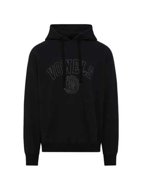 Vowels long-sleeve logo-detail hoodie Black H081