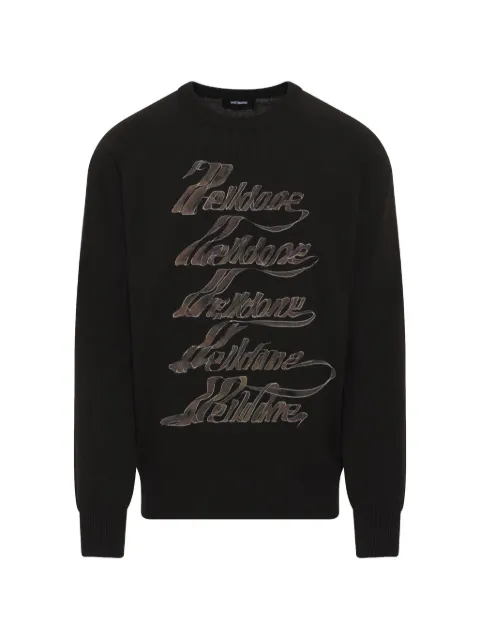 We11done logo-print sweater Black WDKO026660UBK