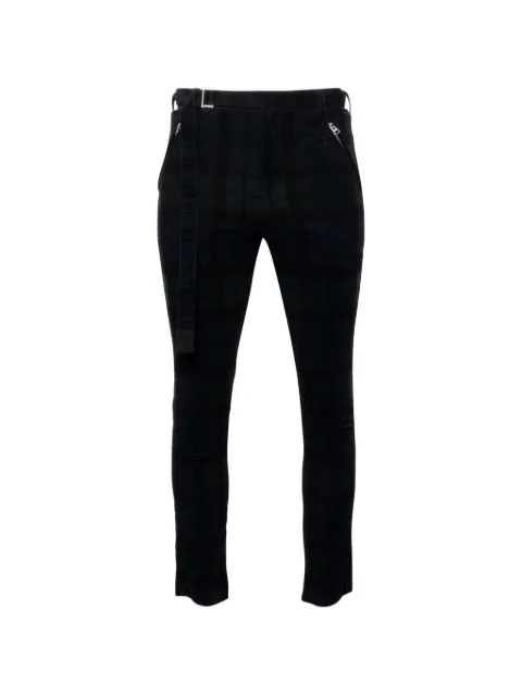 sacai check corduroy trousers Black 2002353M