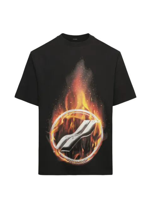 We11done meteor-print T-shirt Black WDTT125783UBK