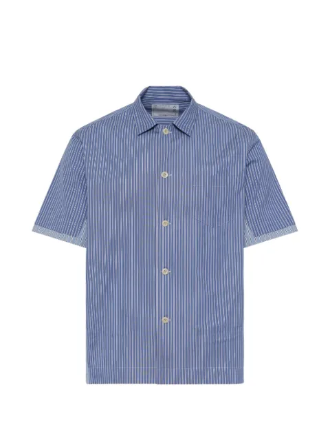sacai stripe-print poplin shirt Blue 2603980M