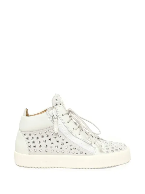Giuseppe Zanotti crystal-embellished side-zip sneakers White RS7035003