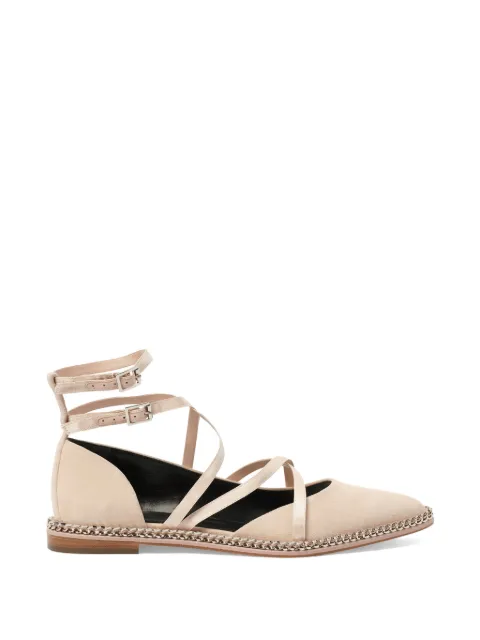 Lanvin chain-trim lace-up sandals Pink BAFB02KISA