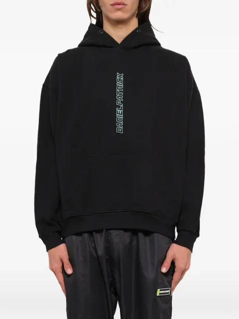 Daniel Patrick vertical-logo hoodie Black DP190101239