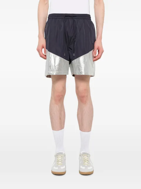 Juun.J metallic-panel drawstring shorts Blue JC9525P52R