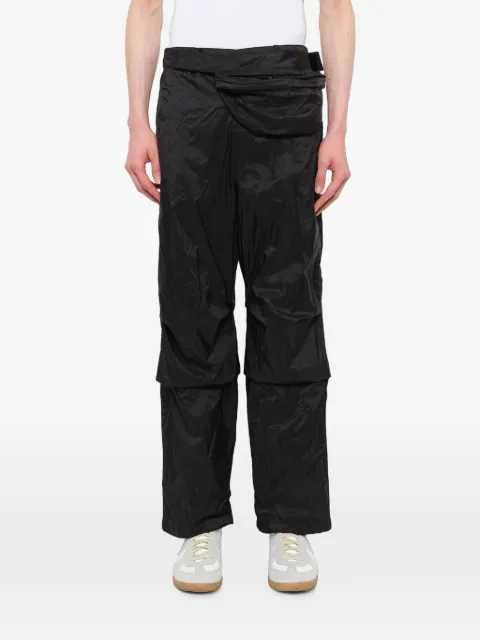 Juun.J belt-bag-detail panelled trousers Black JC0421P715