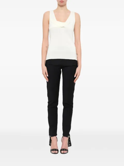 Neil Barrett twist-detail sleeveless top White PNMA34303