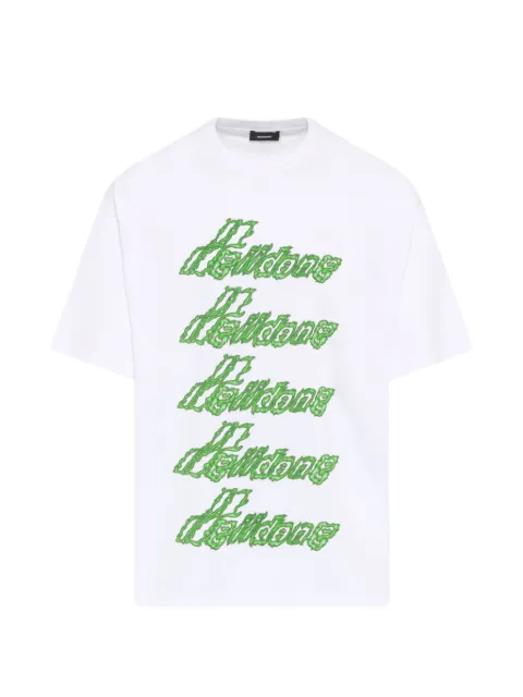 We11done logo-print T-shirt White WDTT325727U