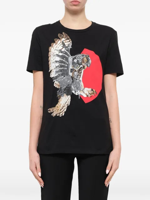 Neil Barrett mechanical owl-print T-shirt Black PNJT42A