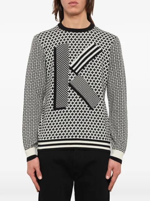 Kenzo Fair Isle intarsia-knit sweatshirt Black F765PU2103LB