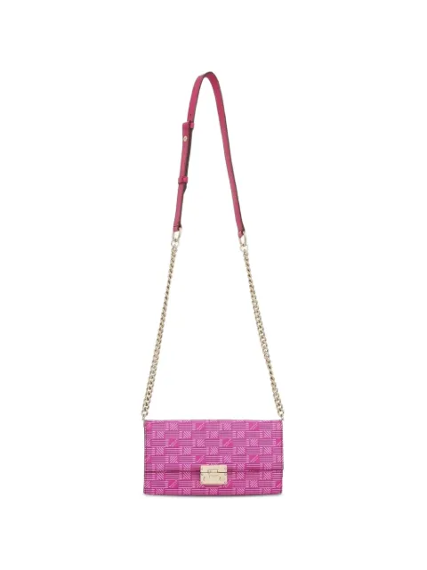 Moreau Gigi logo-print clutch bag Pink PCLUTCHTUMOREAUFUMI