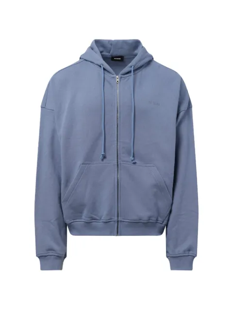 We11done graphic-print zip-up hoodie Blue WDTJ025833USK