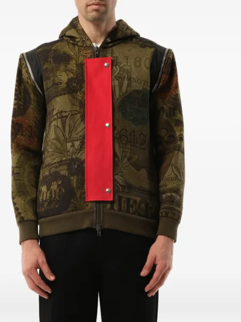 Givenchy Podium Dollar-print hoodie Green BMJ0GK30W3960