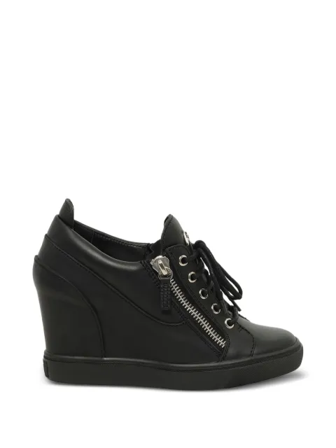 Giuseppe Zanotti wedge-heel zip-detail sneakers Black RS6125002