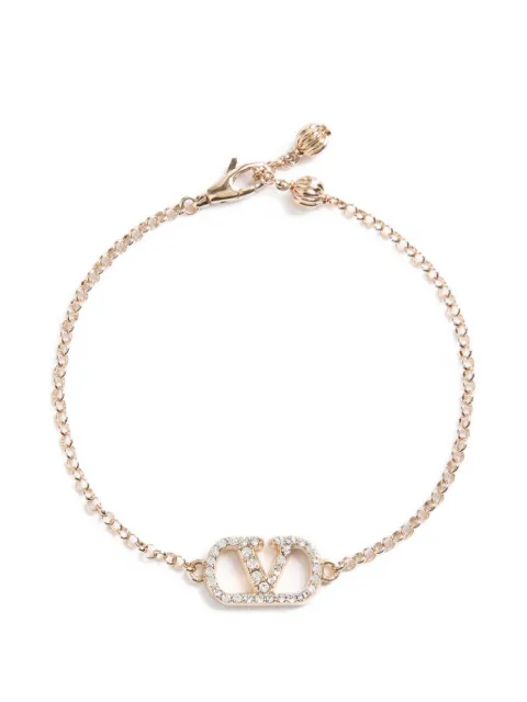 Valentino Garavani Vlogo Signature bracelet in metal and swarovski crystals Gold WJ0CE9YCW