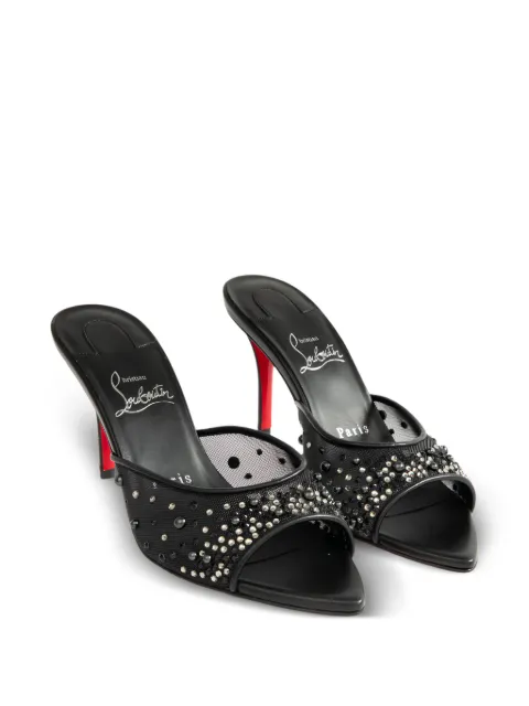 Christian Louboutin Miss Z crystal-embellished mules Black 1260741B873