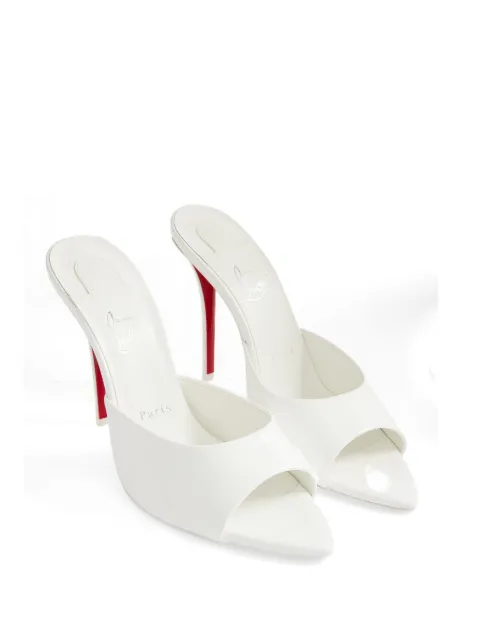 Christian Louboutin Miss Z patent mules White 1250970W302