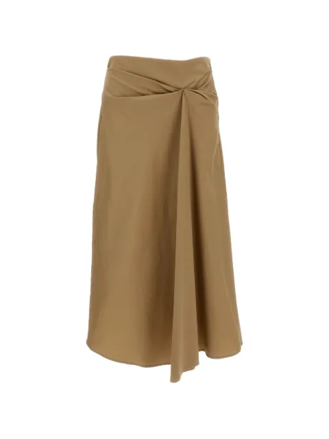 Max Mara Mxmpaggi knot-detail column midi skirt Brown 2611101072600
