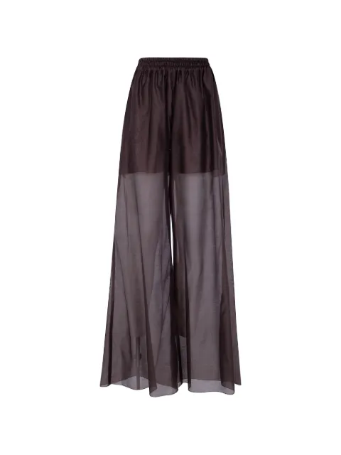 DRHOPE sheer straight-leg trousers Brown 465814281