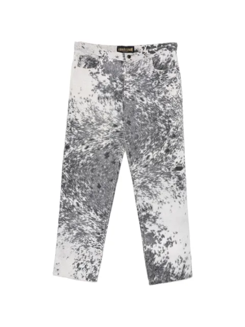 Roberto Cavalli Vintage 1990s cow-print trousers Grey RC350BGY