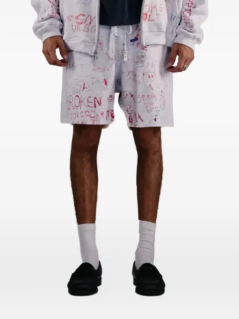 Paly Joshua Tree graffiti-print shorts Grey 5U018Q1010MLT