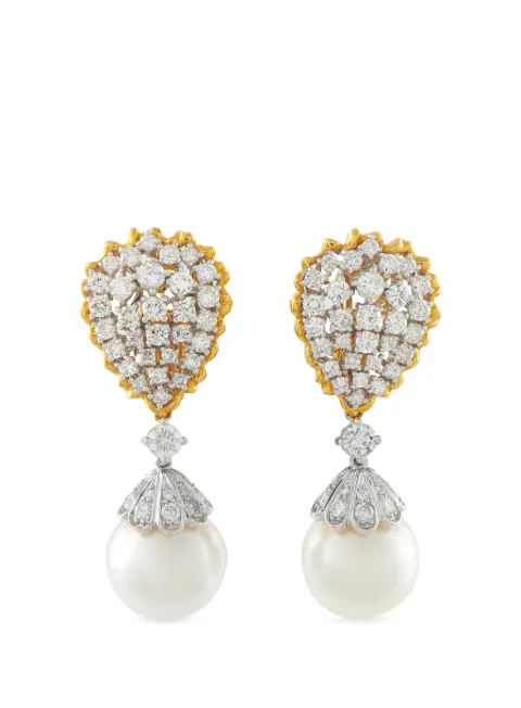 LB Exclusive diamond and pearl earrings Gold MF07022326
