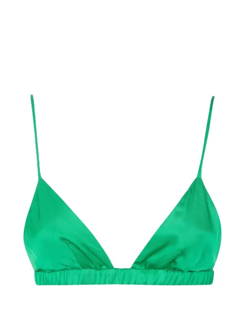 The Frankie Shop Nina triangle-cup elasticated-band top Green BRFS22109434