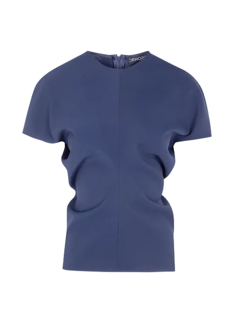 DRHOPE gathered-detail short-sleeve top Blue 4889G4415