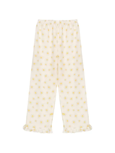 Sleeper Puff linen loungewear trousers Neutrals PFPT01F028HD