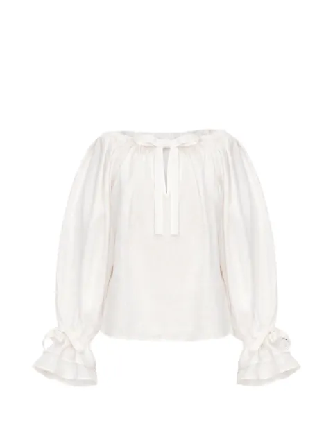 Sleeper Cha-Cha billowy-sleeves blouse White CHBL01P001N