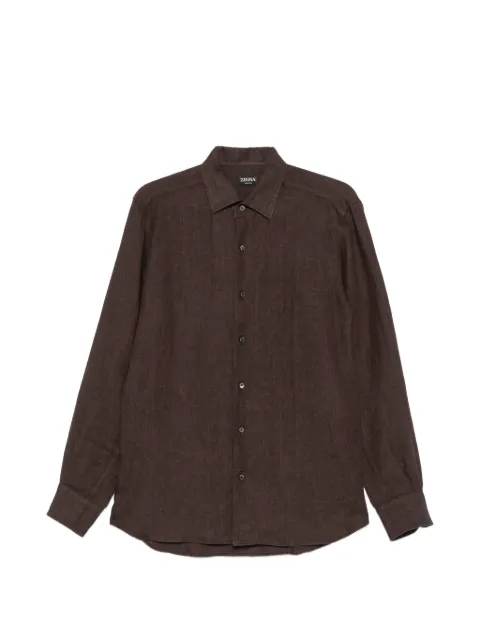 Zegna linen shirt Brown UHX51A3SRO5