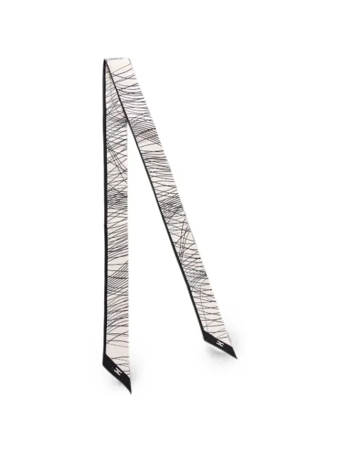 Elisabetta Franchi abstract-pattern scarf White FO18F62E2