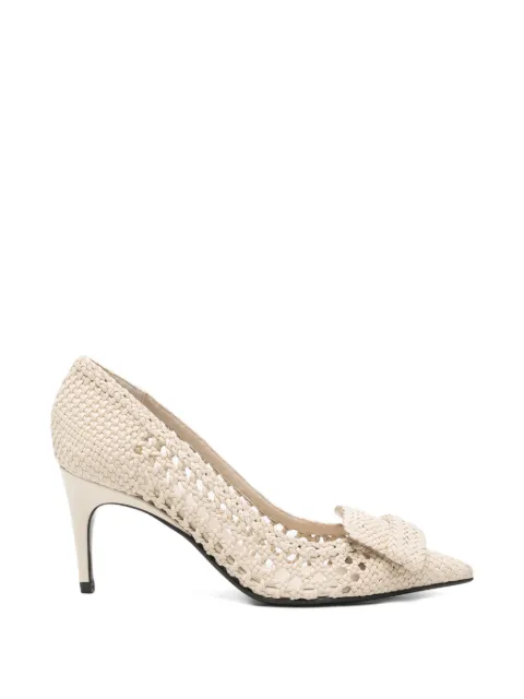 Sergio Rossi SR1 Braid woven pumps Neutrals B14730MFL4301109677